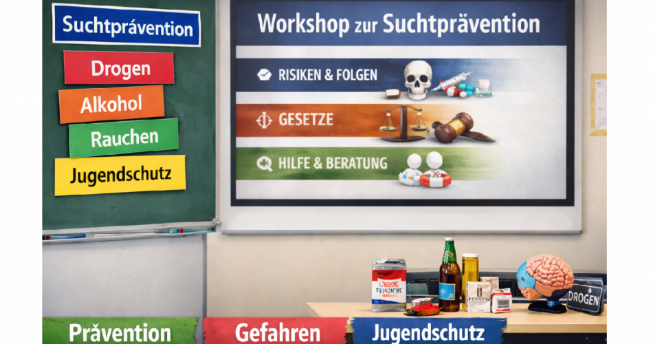 Symbolbild_Workshop zur Suchtprävention in der Schule_ KI_generiert    